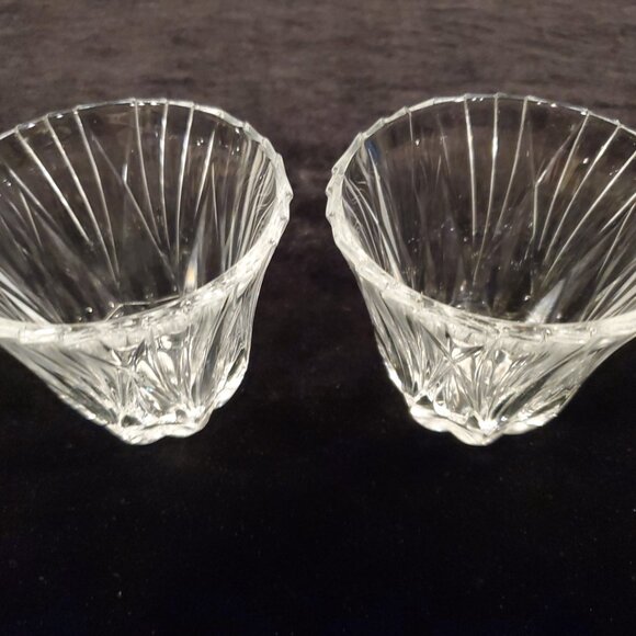 Contemporary Vintage Classic Design Crystal Votive Candle Holders ~ Set of 2 - Picture 6 of 7